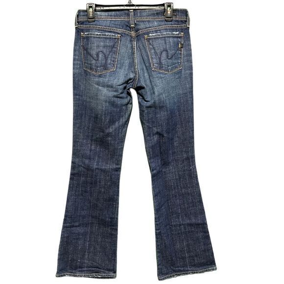 Citizens of Humanity Low Waist Flare Jeans Ingrid Stretch #002 Dark Wash Size 28 - Picture 2 of 11